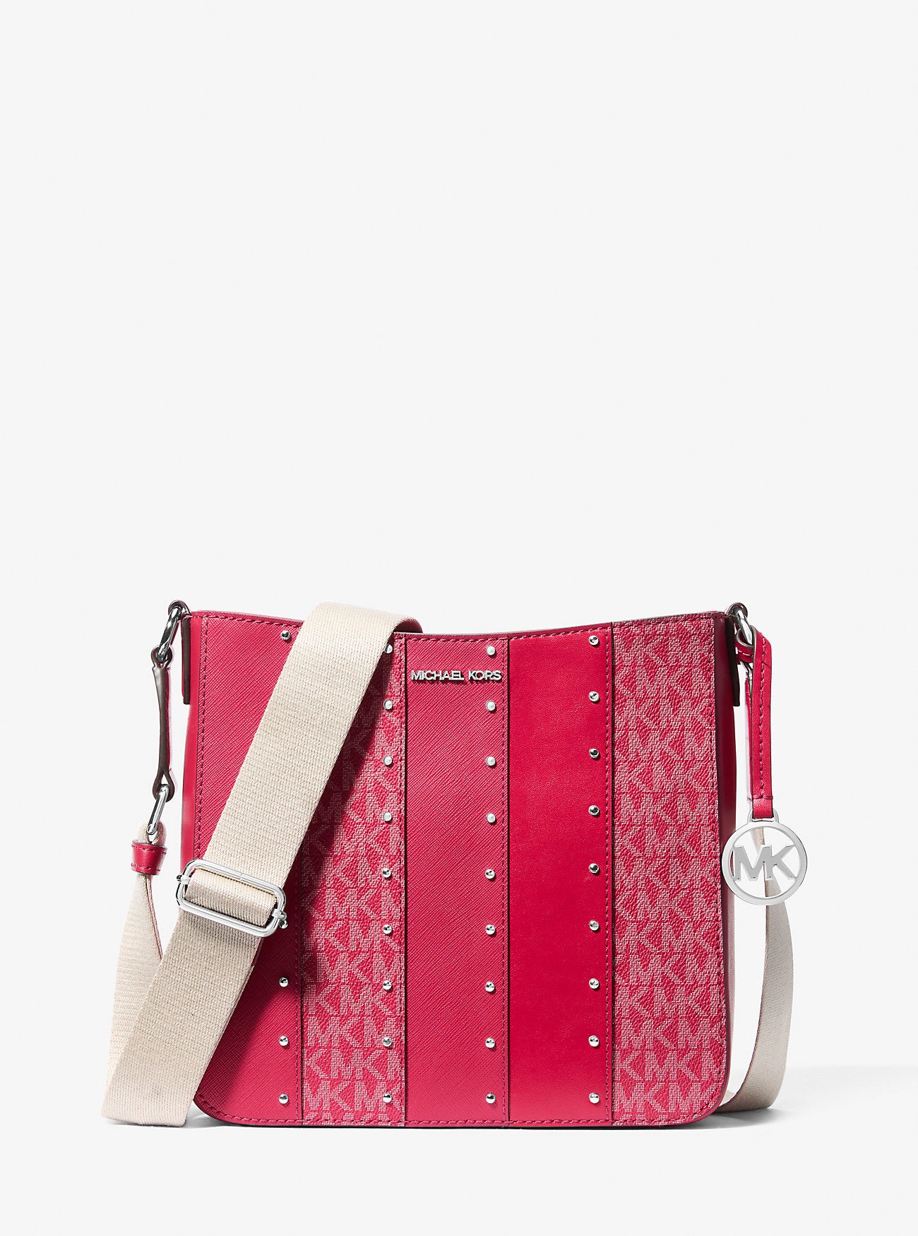 Cartera Michael Kors Studded Patchwork Rosa