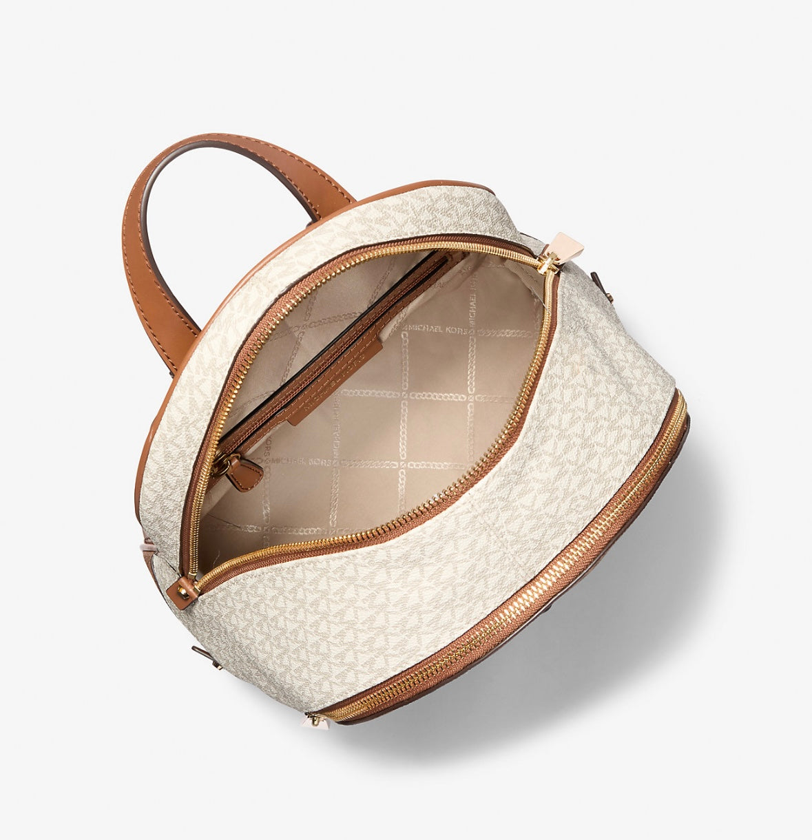 Mochila Michael Kors Rhea Logo Beige