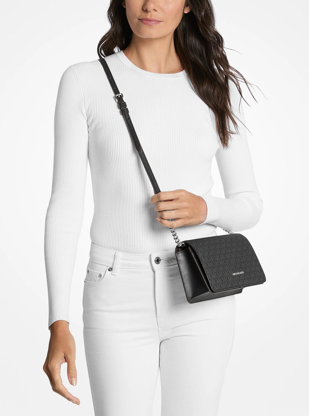 Cartera Michael Kors Jet Set Signature Logo Black