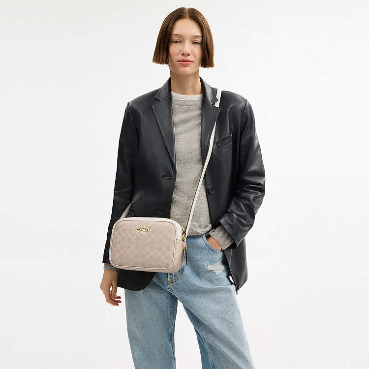 Cartera Coach Jamie Camera Signature Vainilla