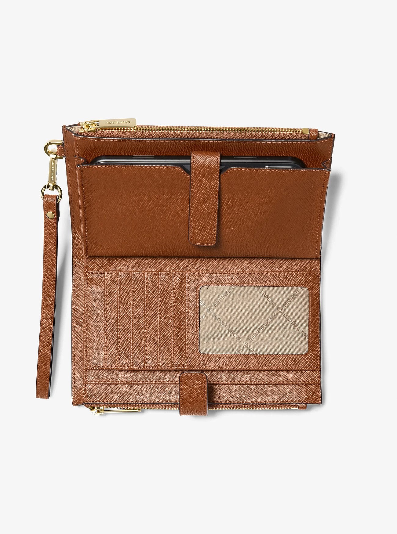 Billetera Michael Kors Jet Set Travel Signature Brown Light