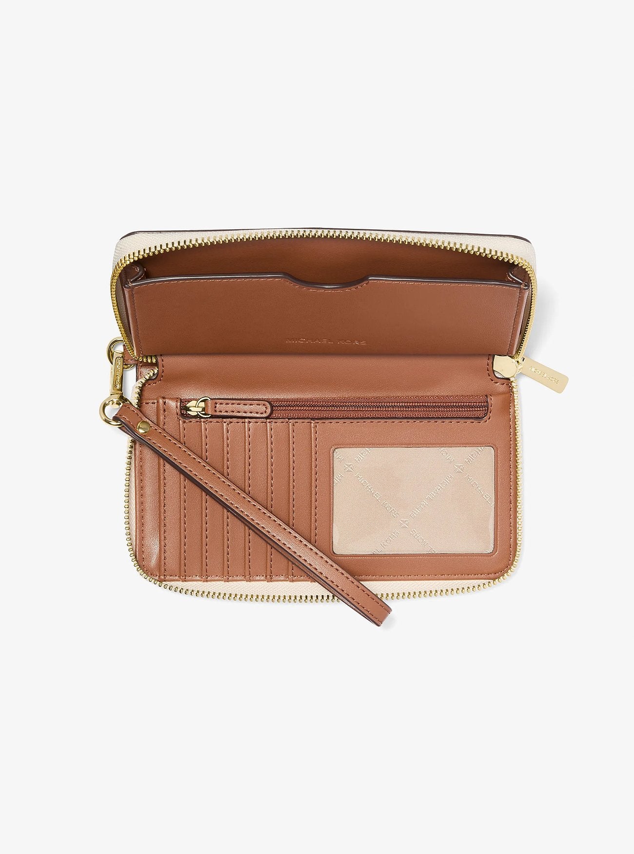 Billetera Michael Kors Jet Set Travel Wristlet Vainilla