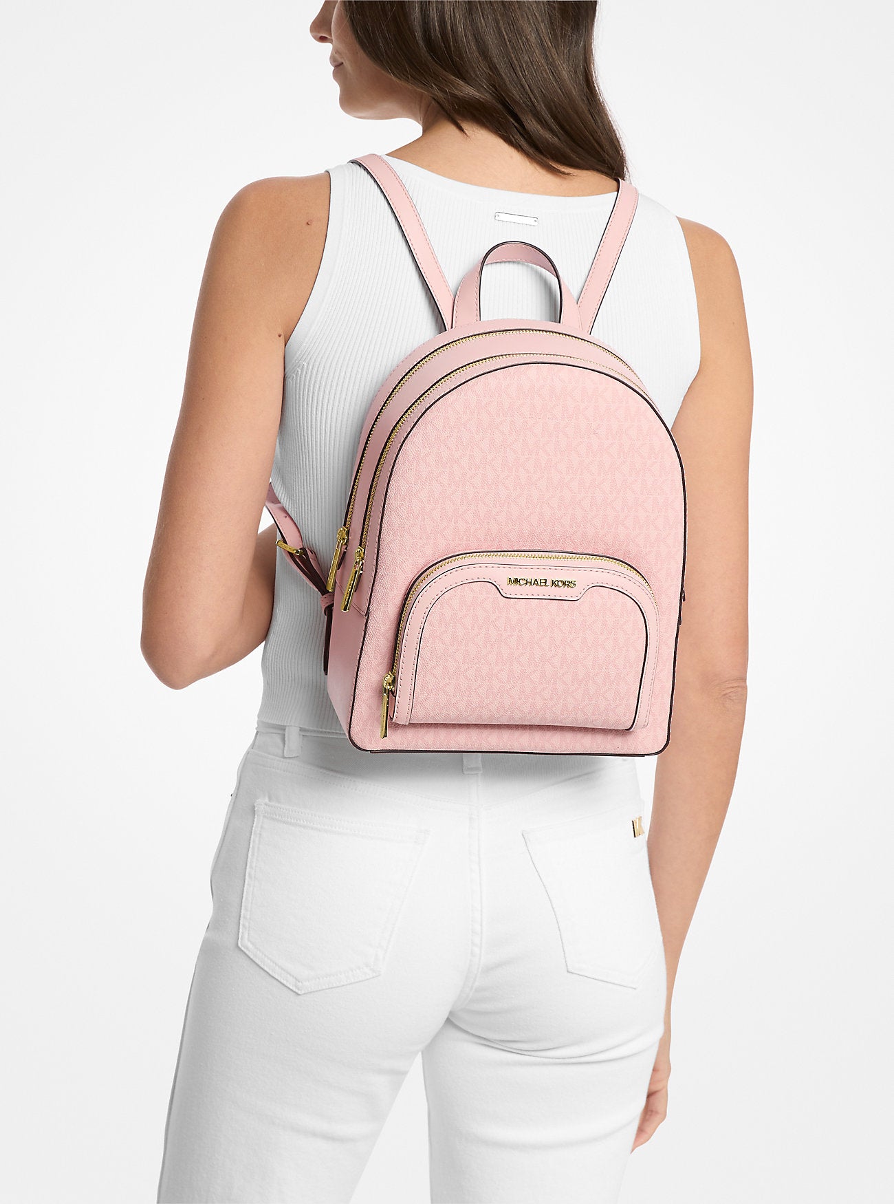 Mochila Michael Kors Jaycee Logo Powder Blush