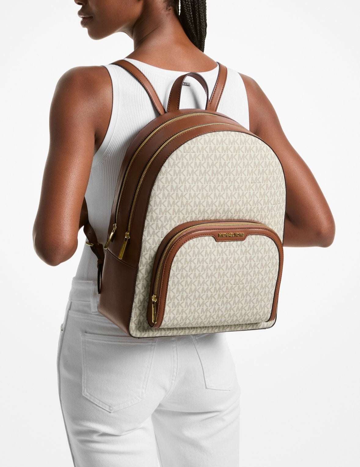 Mochila Michael Kors Jaycee Large Vainilla
