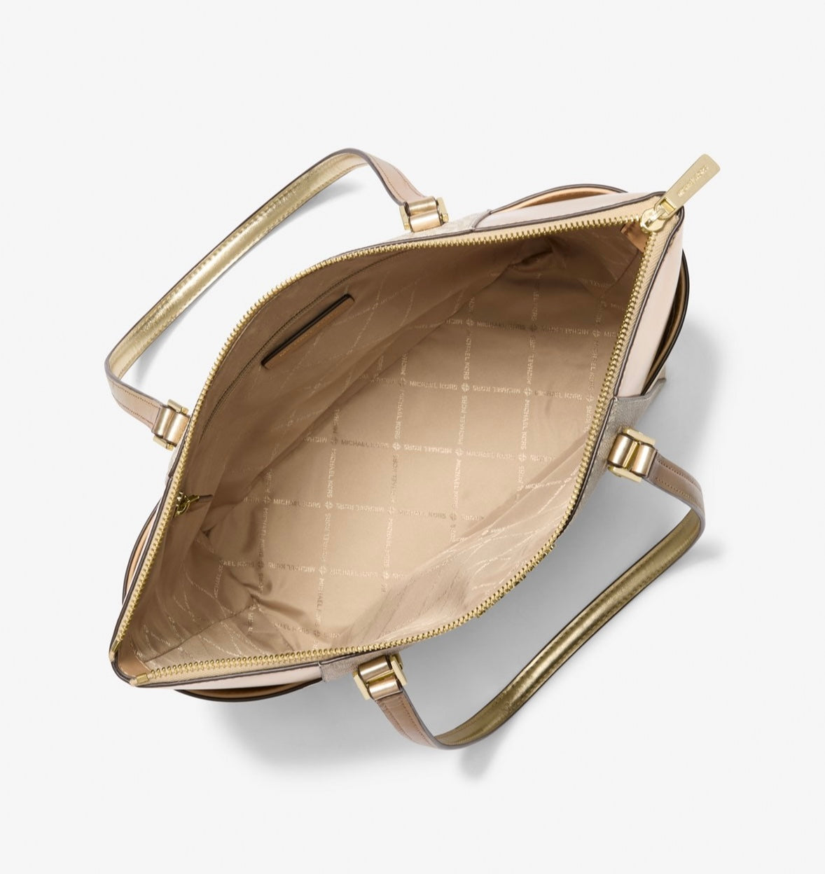 Cartera Michael Kors Charlotte Metallic Gold