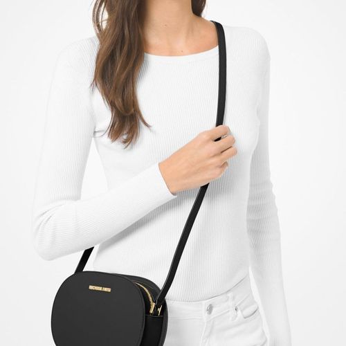 Cartera Michael Kors Oval Jet Set Black