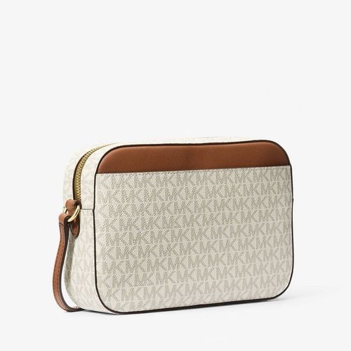 Cartera Michael Kors Jet Set Logo Vainilla