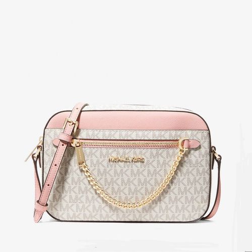 Cartera Michael Kors Jet Set Logo Rosa