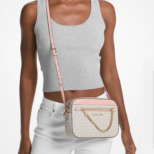 Cartera Michael Kors Jet Set Logo Rosa