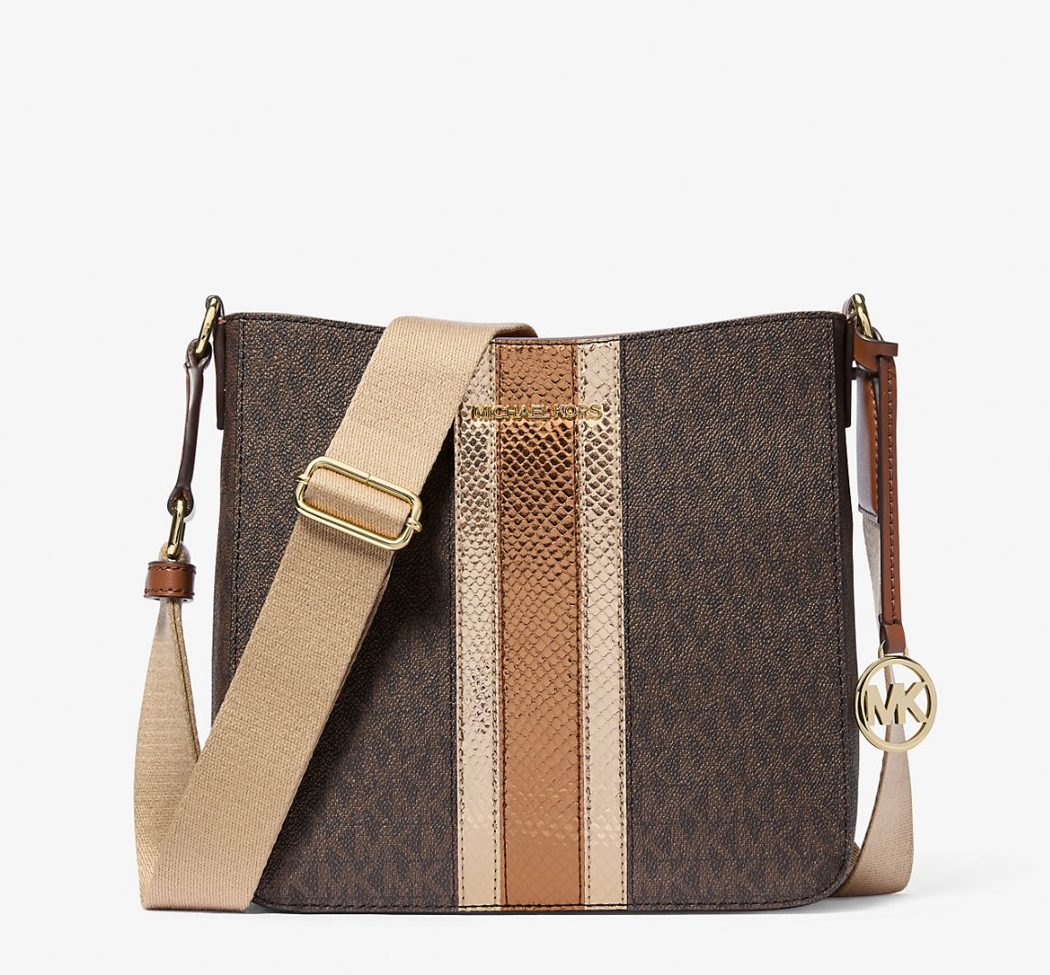 Cartera Michael Kors Metallic Messenger