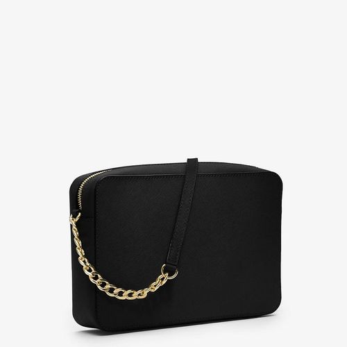 Cartera Michael Kors Clasica Jet Set Saffiano Black Gold