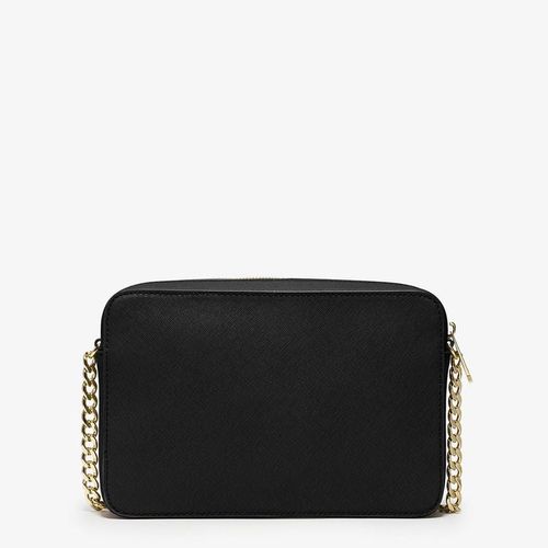 Cartera Michael Kors Clasica Jet Set Saffiano Black Gold