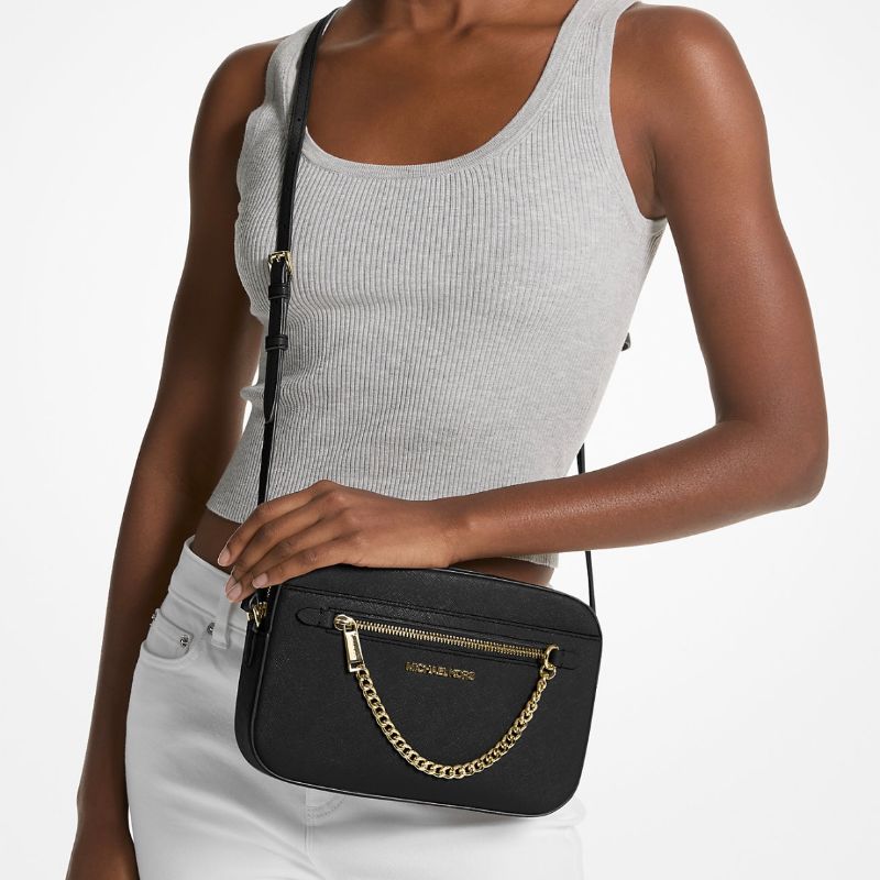 Cartera Michael Kors Jet Set Saffiano Black