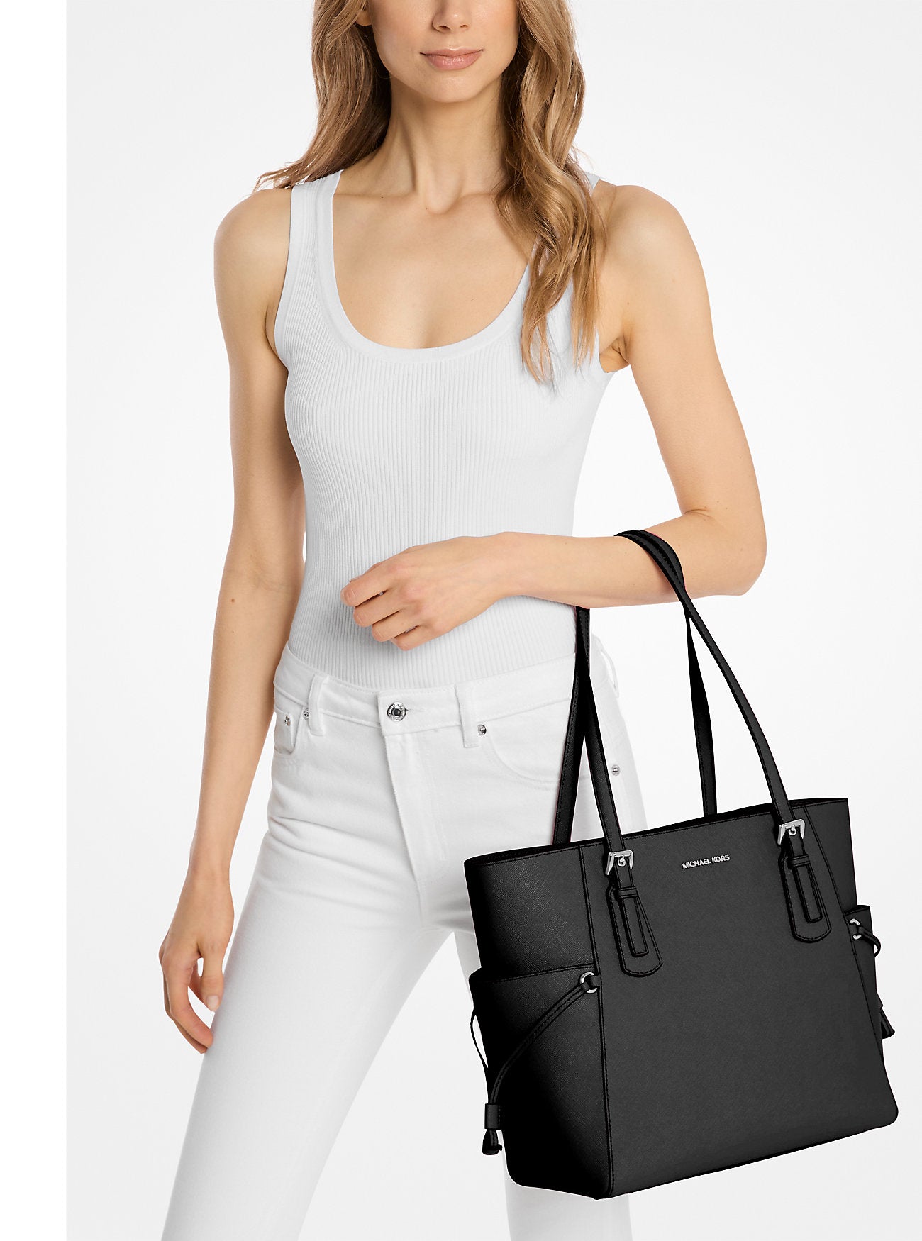 Cartera Michael Kors Tote Voyager Multicolor Black