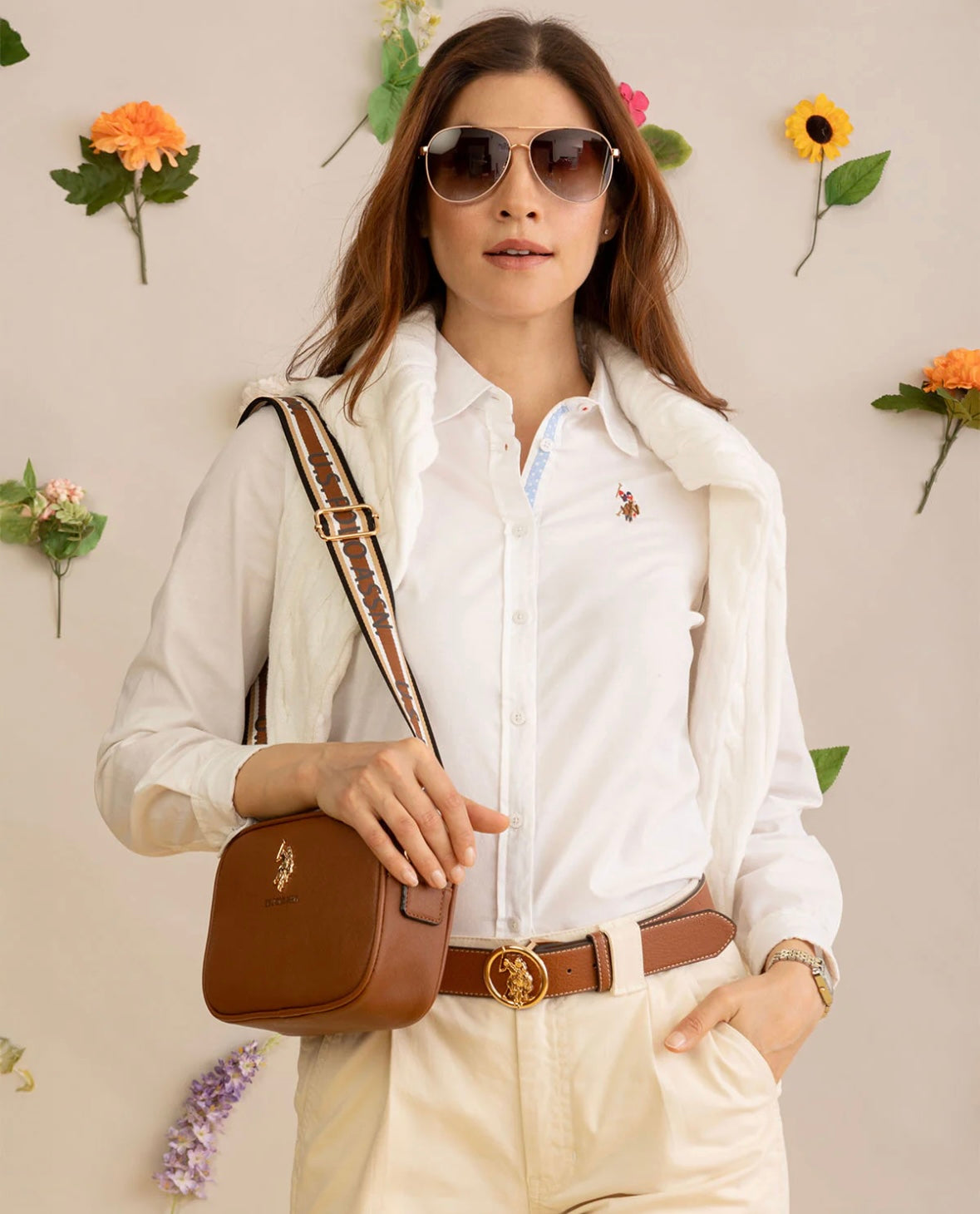Cartera US Polo Assn Classic Bag Café