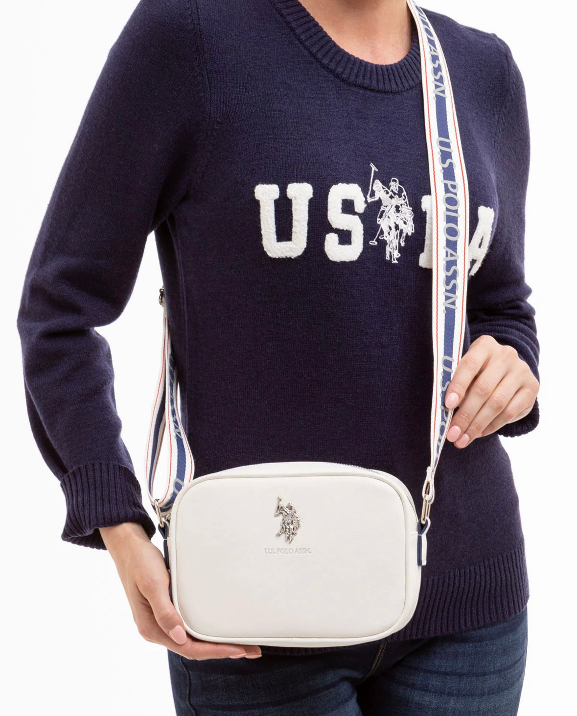 Cartera US Polo Assn Classic Bag White