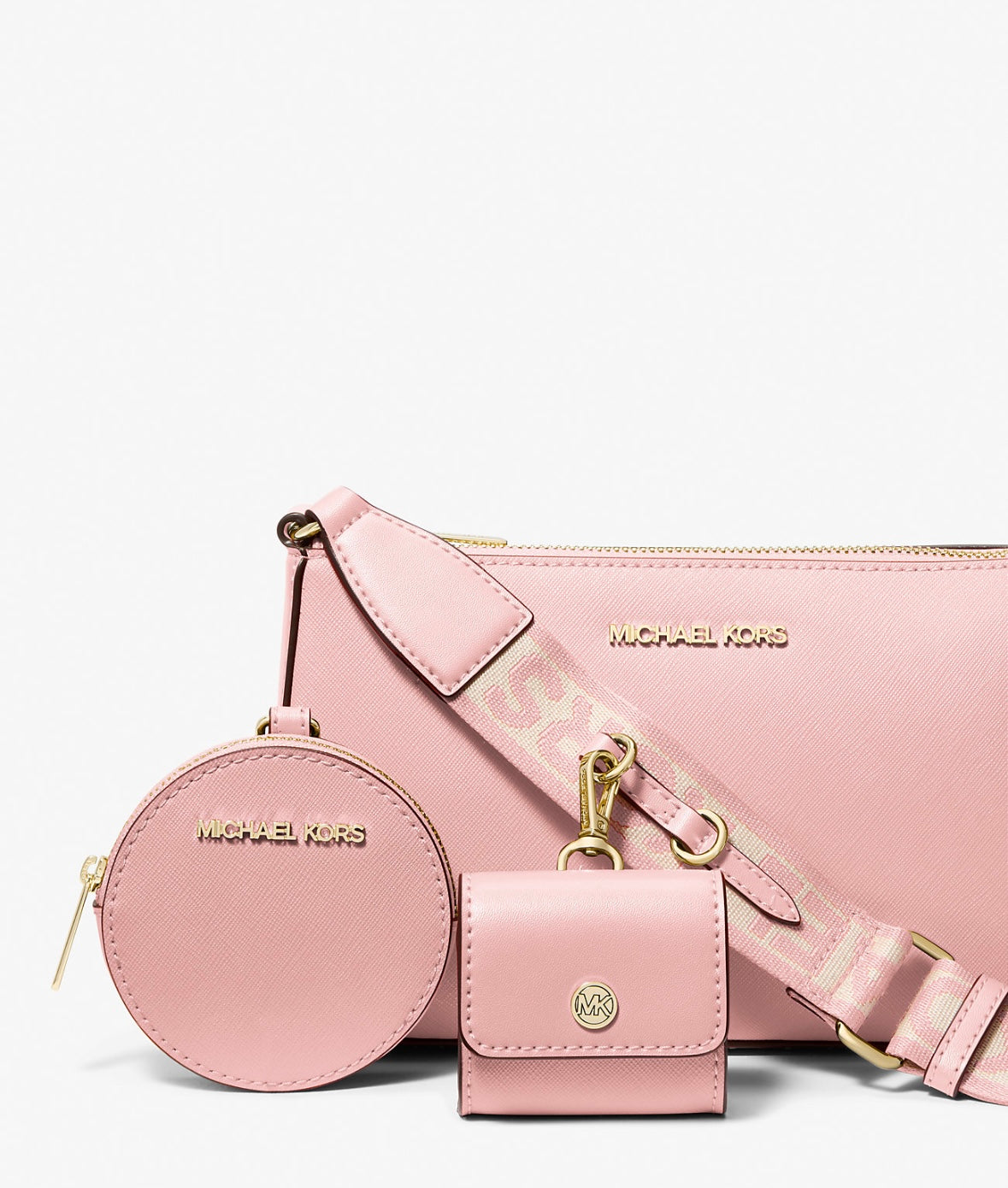 Cartera Michael Kors Jet Set AirPods Rosa