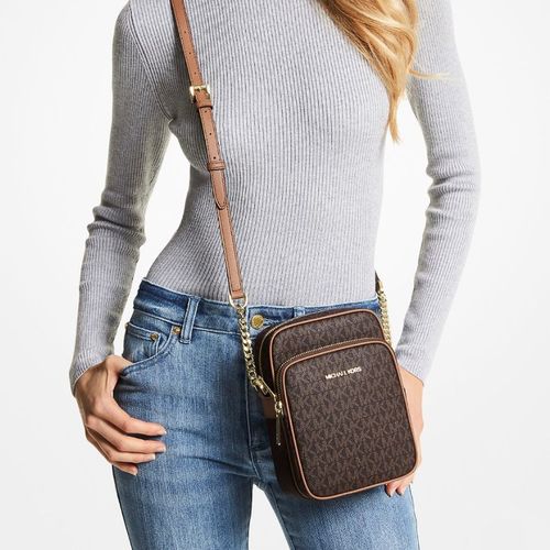 Cartera Michael Kors Jet Set Slim Café