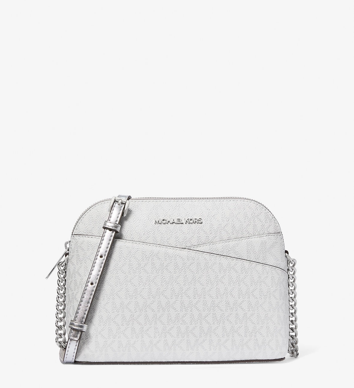Cartera Michael Kors Dome Metallic White
