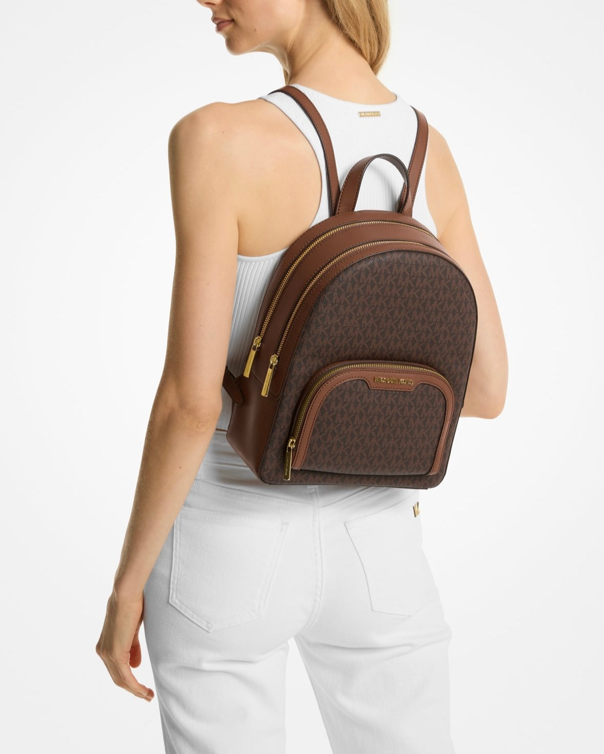 Mochila Michael Kors Jaycee Logo Brown
