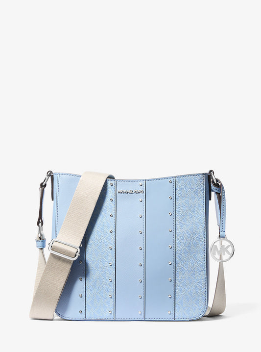 Cartera Michael Kors Studded Patchwork Sky Blue