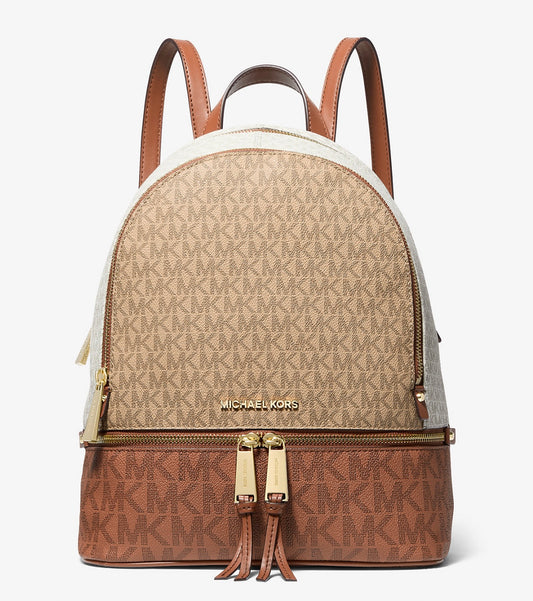 Mochila Michael Kors Rhea Logo Beige