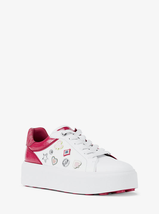 Zapatillas Michael Kors Romey Embellished Mixed-Media Rosa