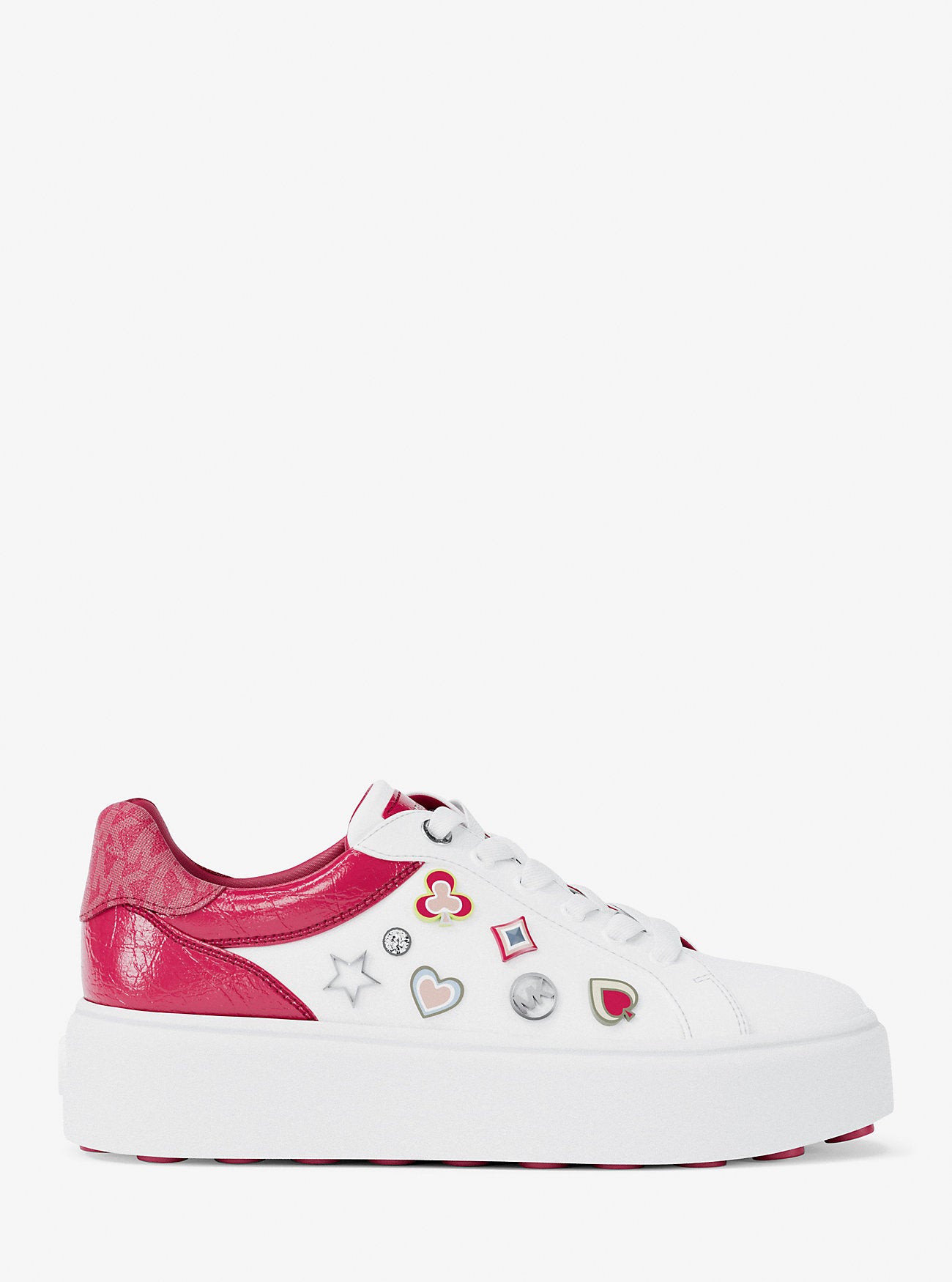 Zapatillas Michael Kors Romey Embellished Mixed-Media Rosa