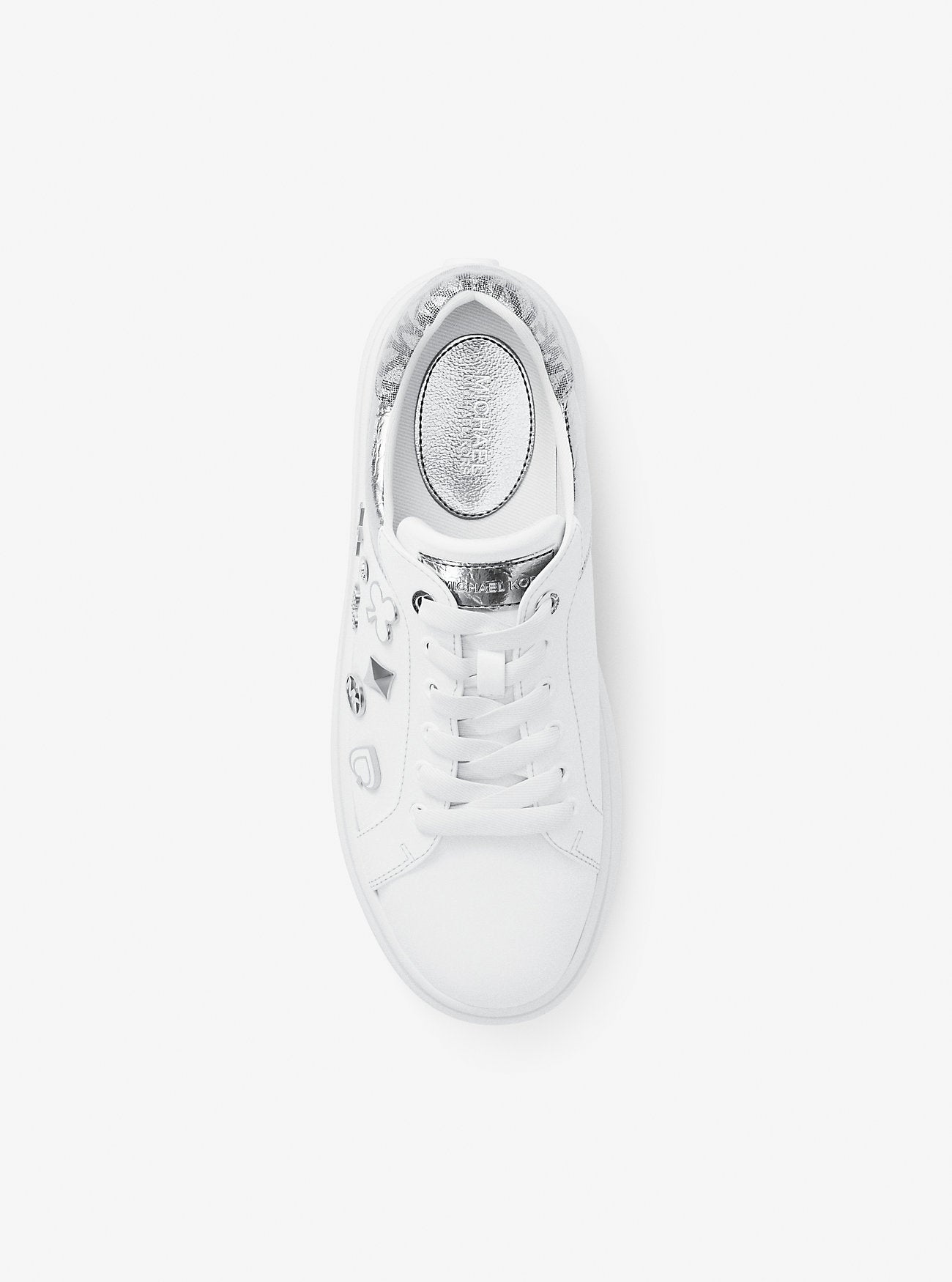 Zapatillas Michael Kors Romey Embellished Mixed-Media Silver