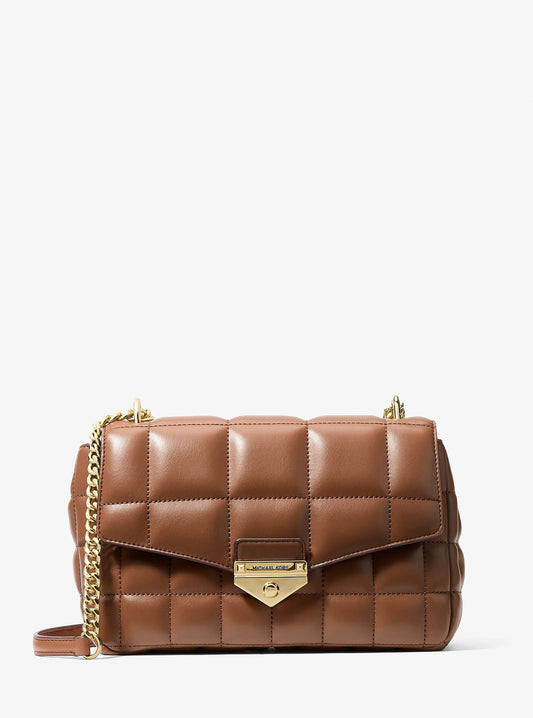 Cartera Michael Kors Soho Shoulder Bag Quilted Brown