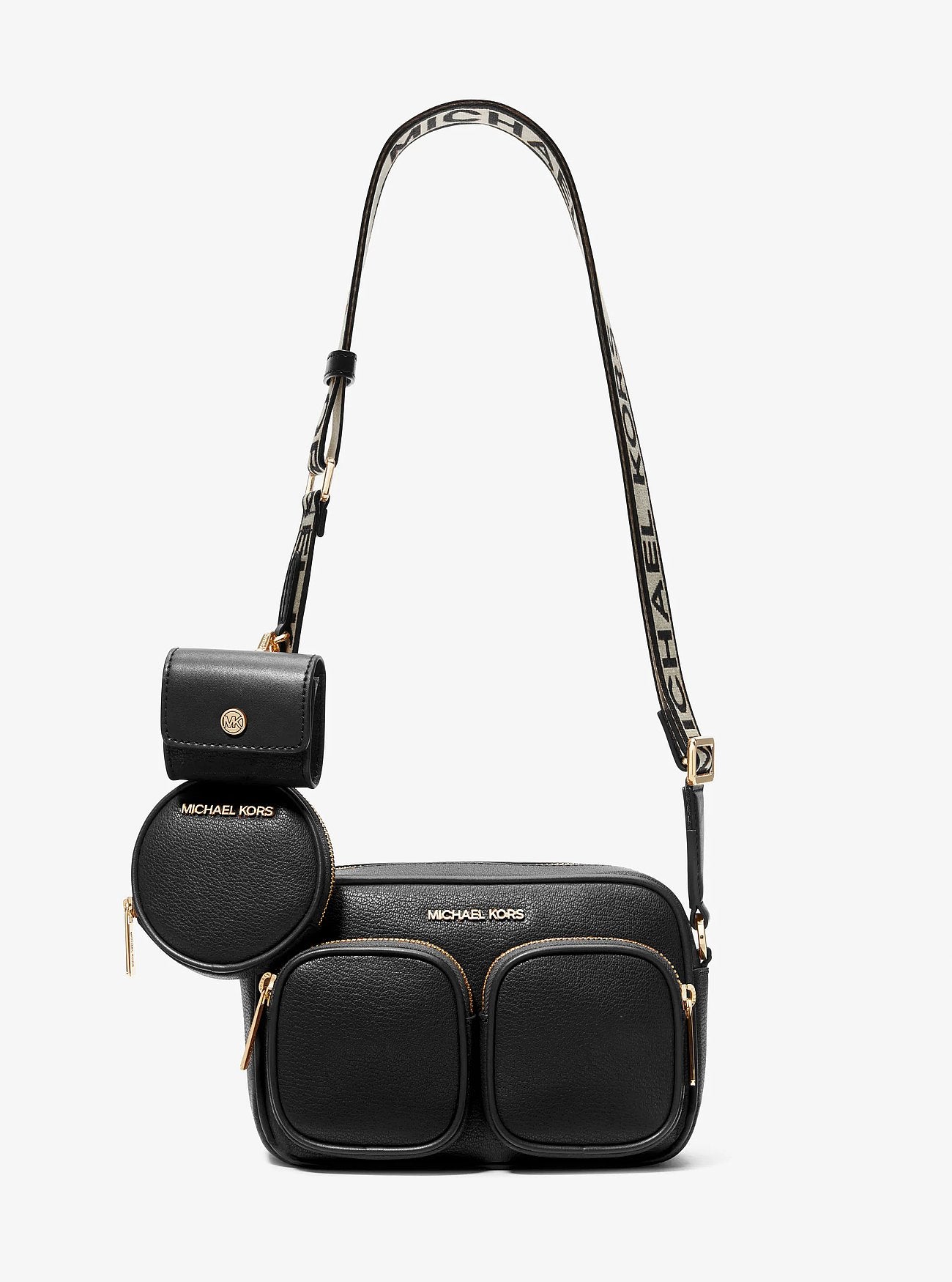 Cartera Michael Kors Jet Set Airpods Leather Black