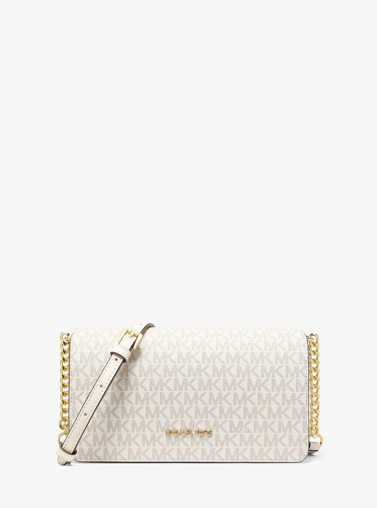 Cartera Michael Kors Jet Set Signature Logo Vainilla
