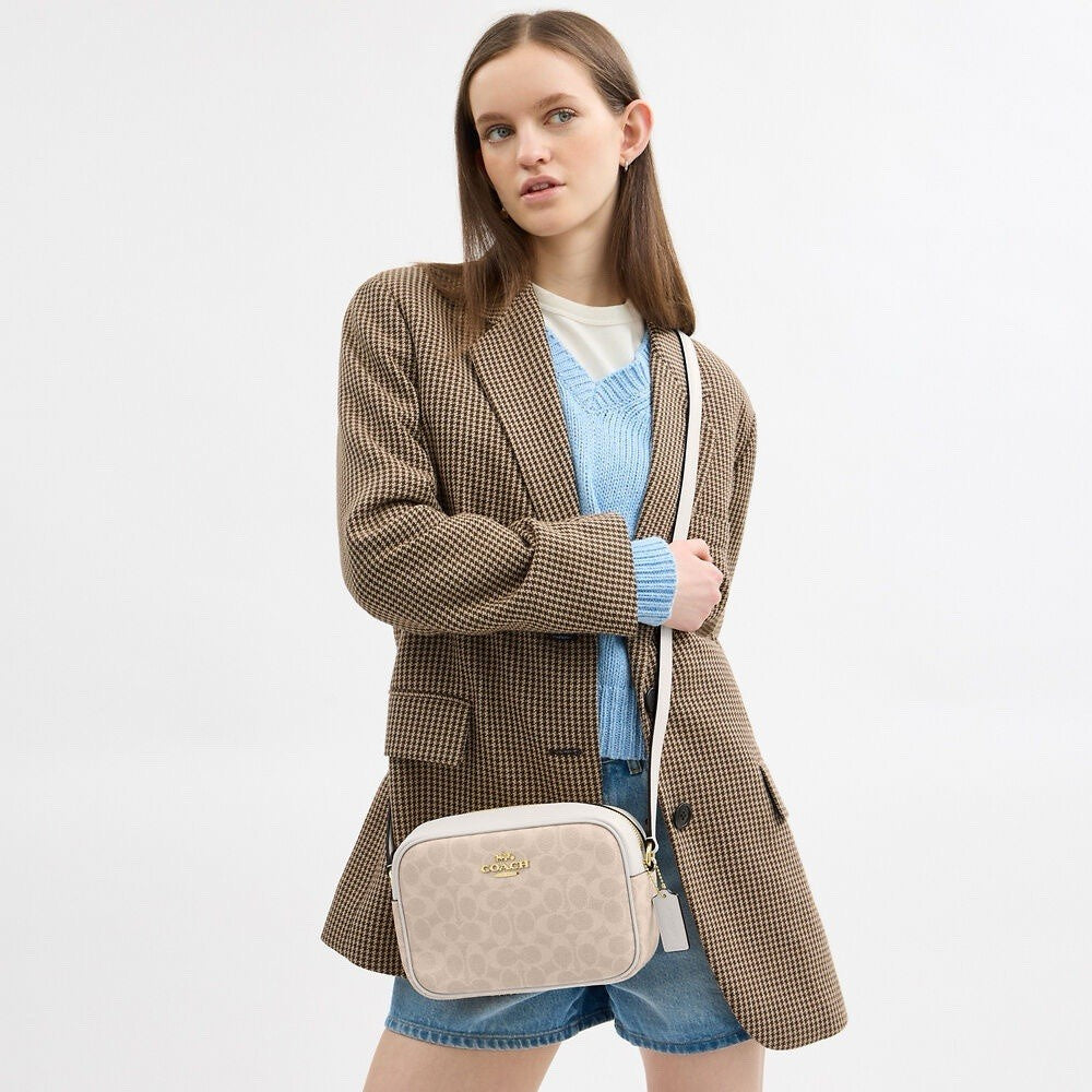 Cartera Coach Jamie Camera Signature Vainilla