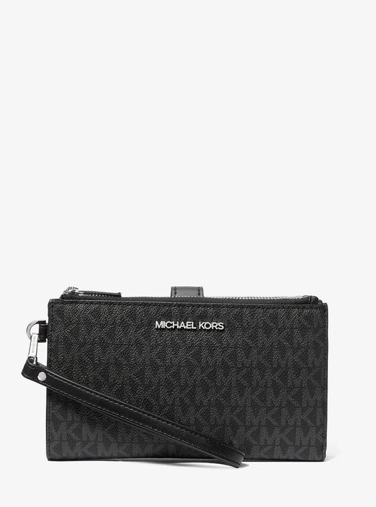 Billetera Michael Kors Jet Set Travel Signature Black Logo