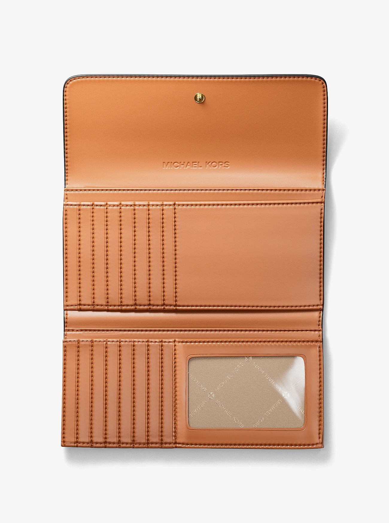 Billetera Michael Kors Jet Set Tri-Fold Logo Brown