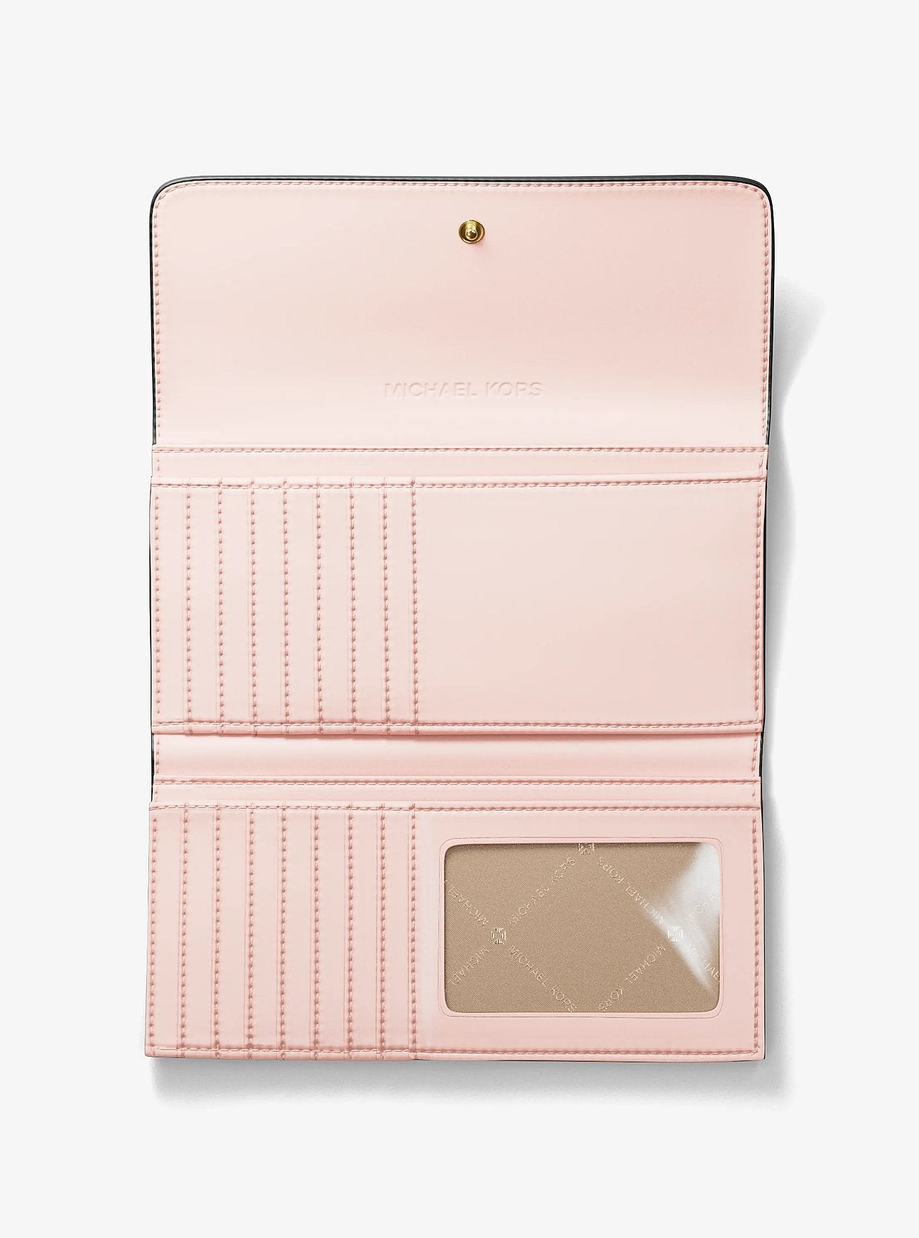 Billetera Michael Kors Jet Set Tri-Fold Logo Rose