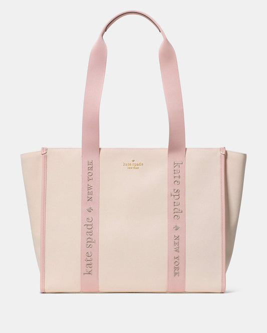 Cartera Tote Kate Spade Kip Canvas Rose Smoke