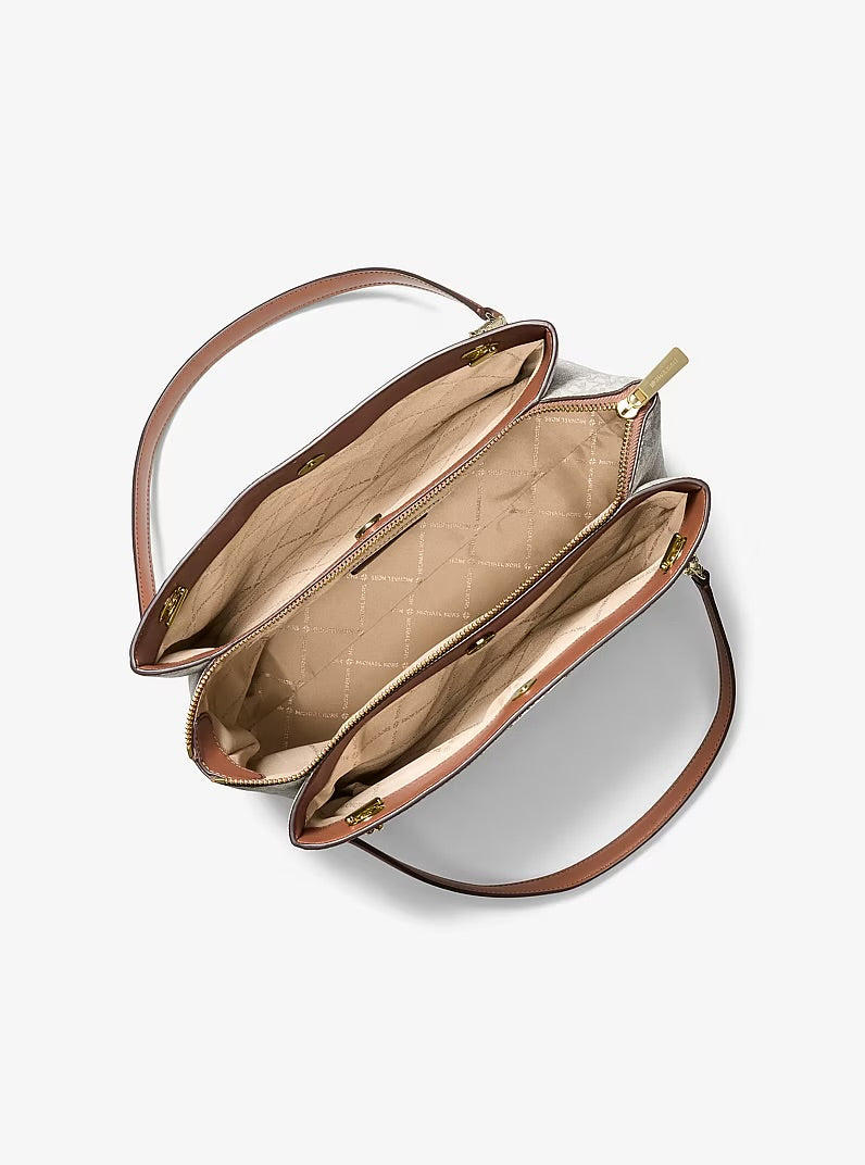 Cartera Michael Kors Tote Soho Signature Logo Vainilla