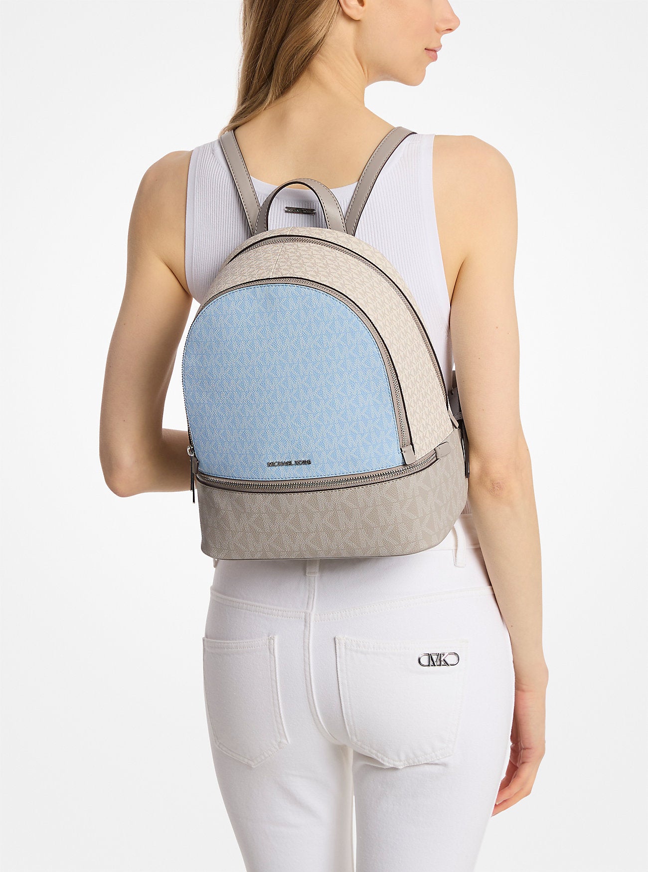 Mochila Michael Kors Rhea Color-Block Sky Blue