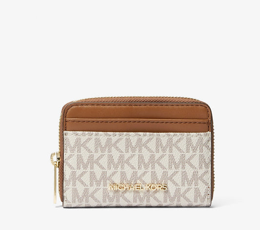 Billetera Michael Kors Zip Vainilla