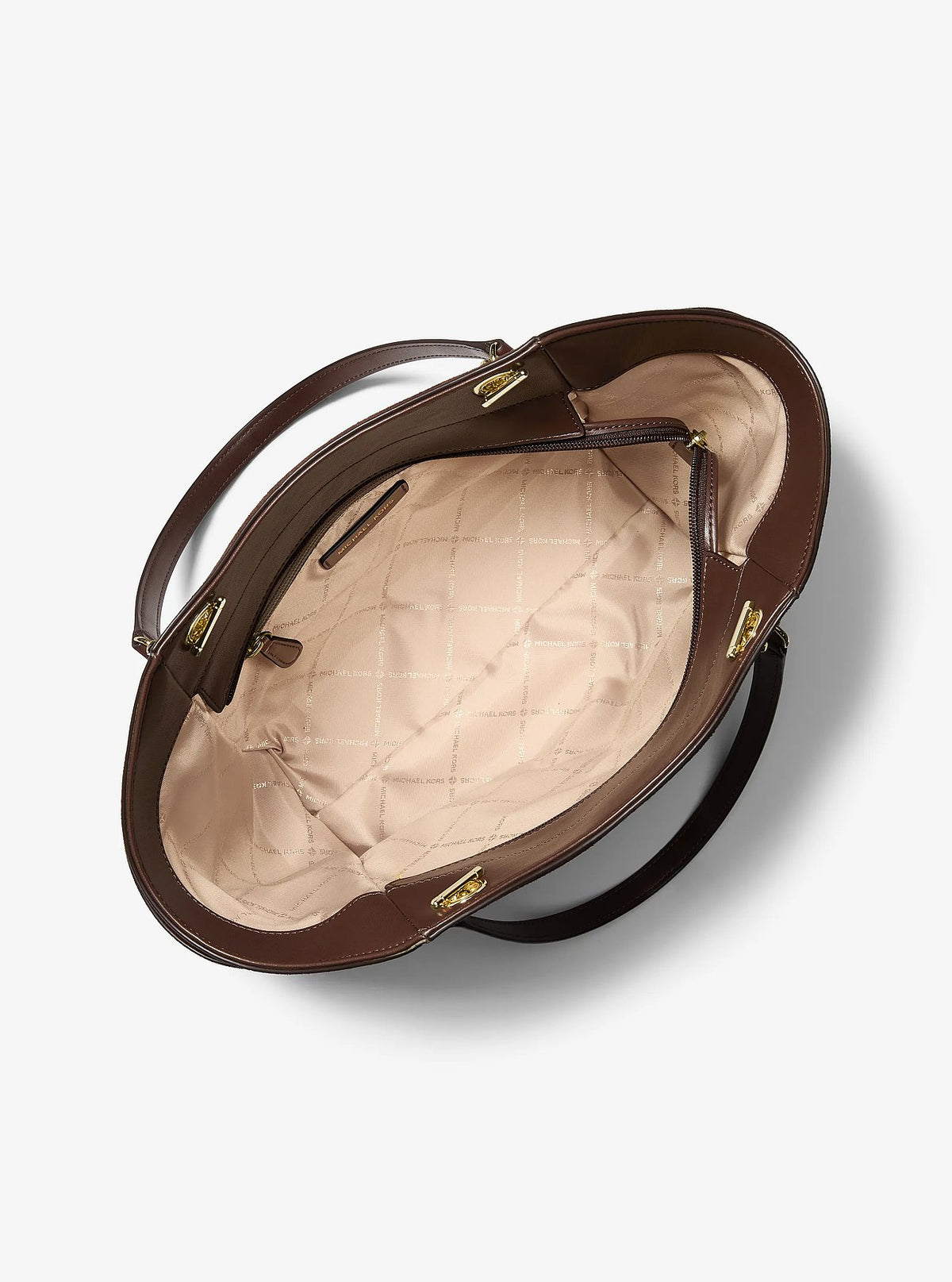 Cartera Michael Kors Signature Suede Chocolate