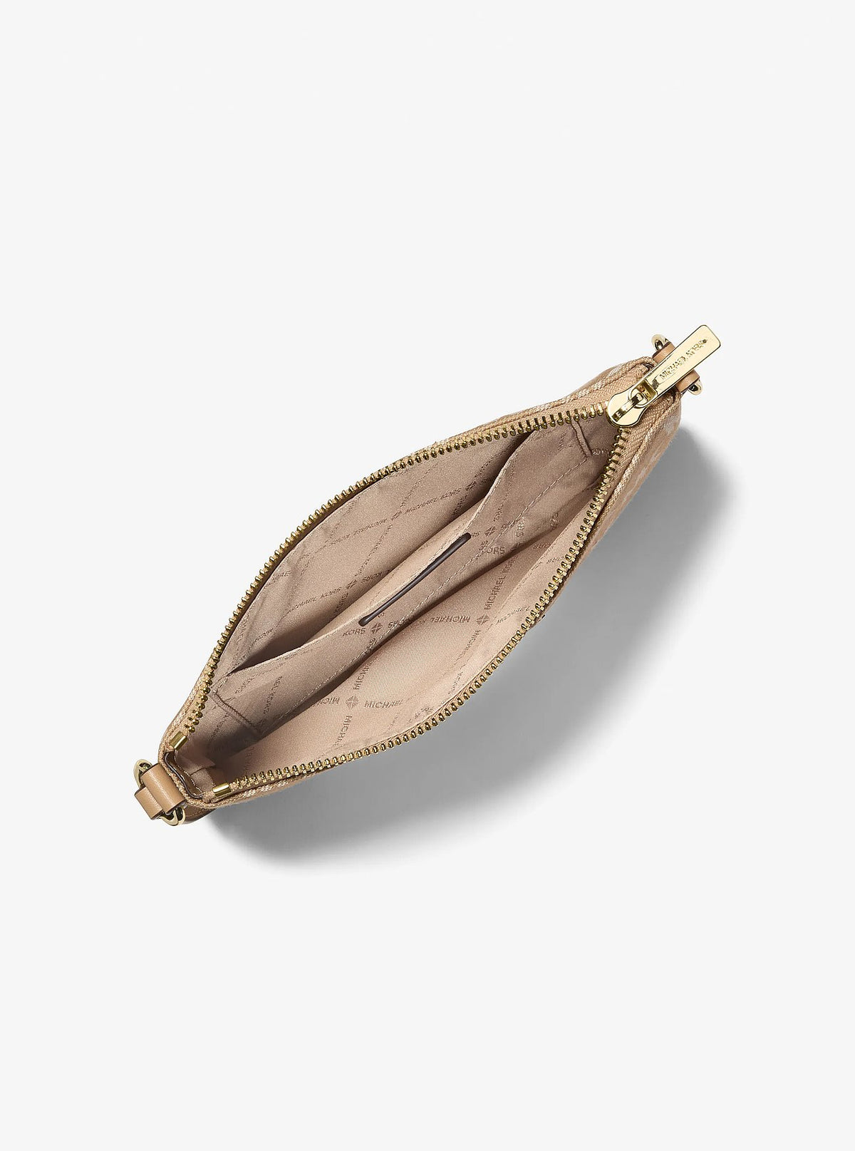 Cartera Michael Kors Wristlet Jet Set Denim Jacquard Sand