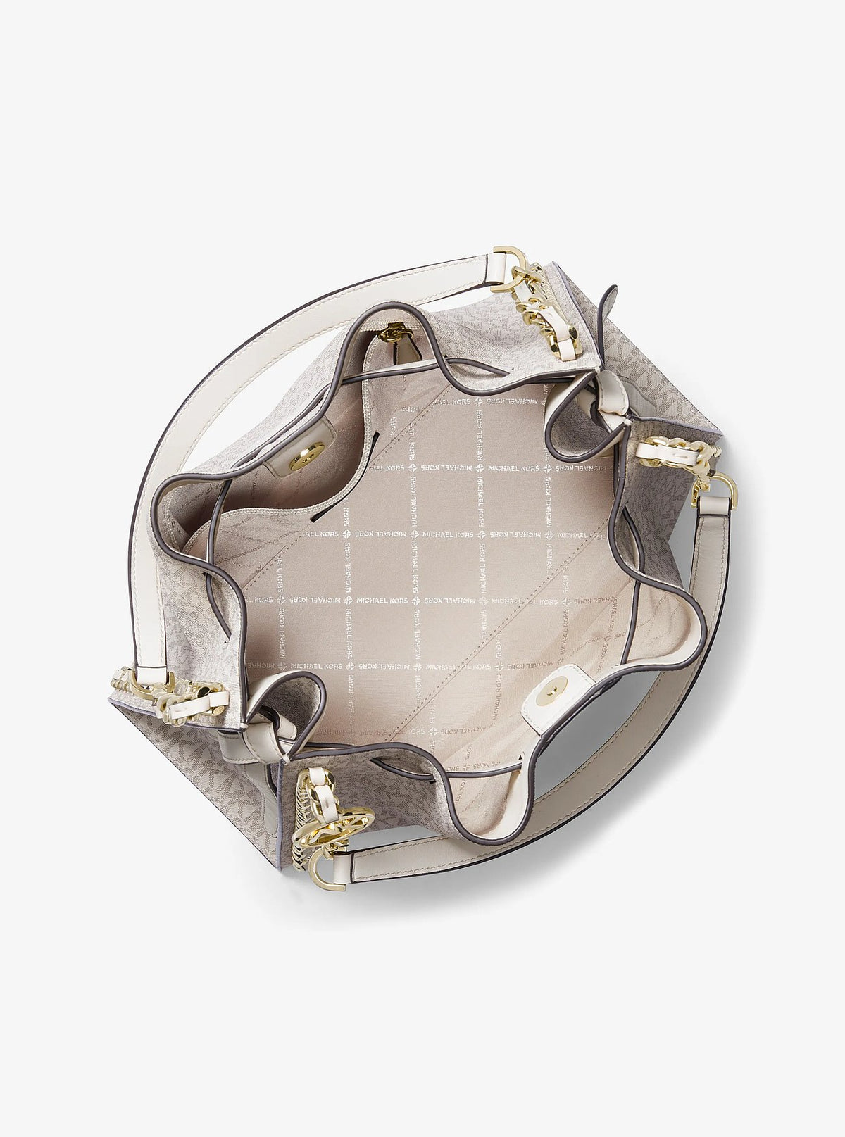 Cartera Michael Kors Mina Signature Cream