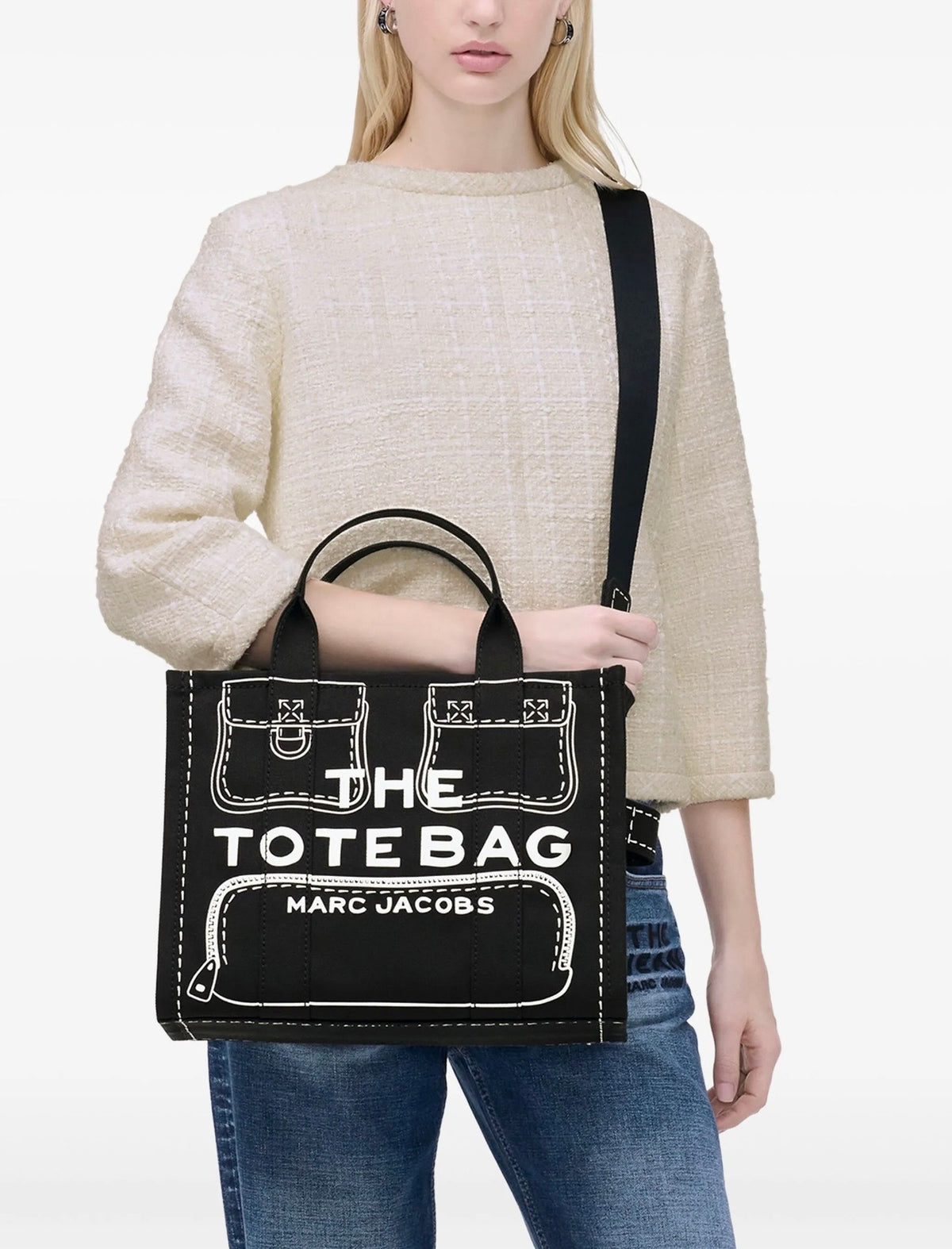 Cartera Marc Jacobs The Trompe L'Oeil Cargo Canvas Tote Bag