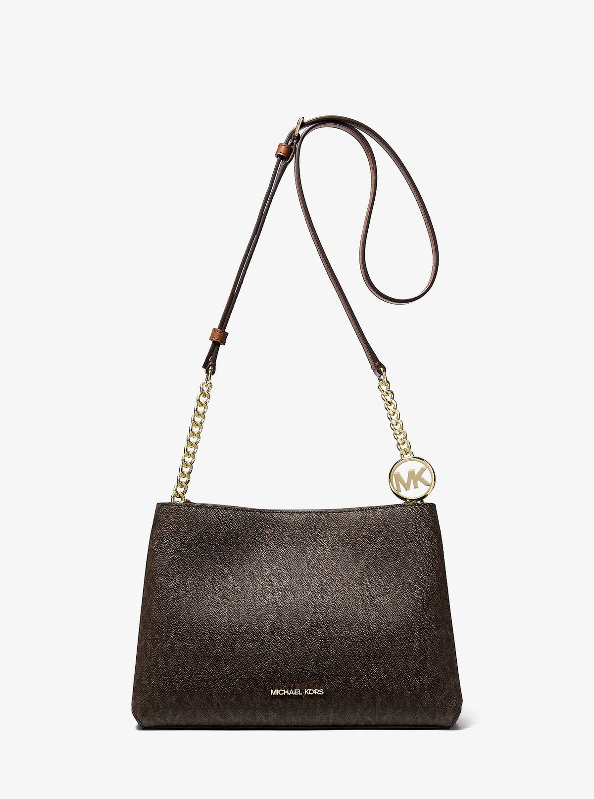 Cartera Michael Kors Christina Signature Logo Brown