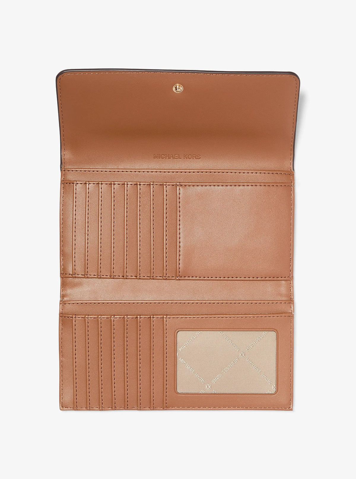 Billetera Michael Kors Tri-Fold Logo Signature Café