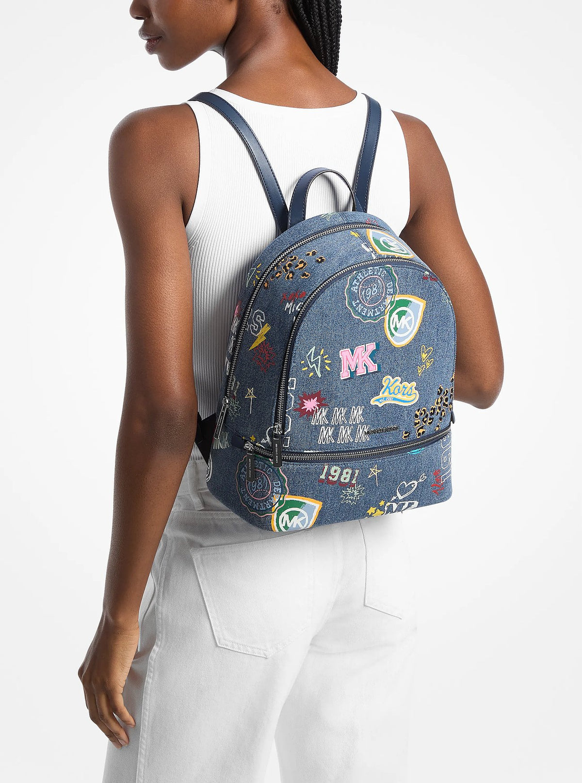 Mochila Michael Kors Rhea Washed Denim