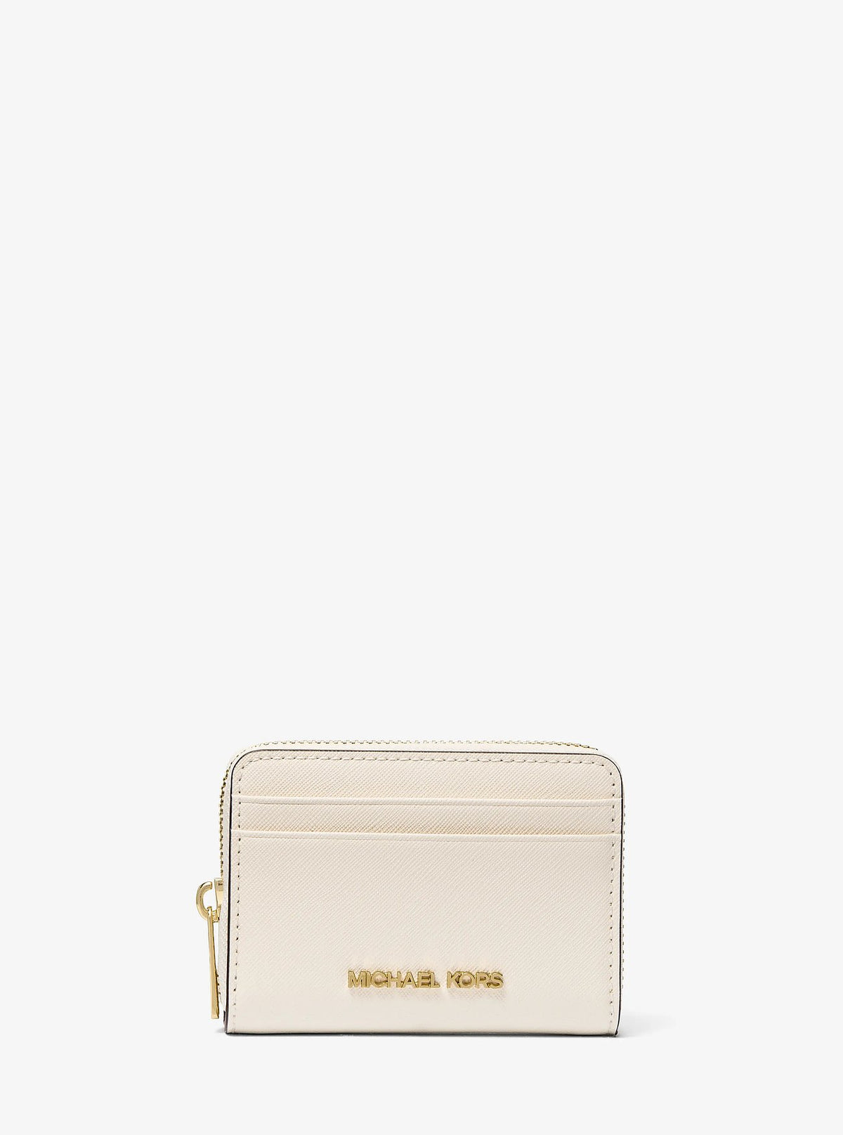 Billetera Michael Kors Jet Set Saffiano Leather Cream