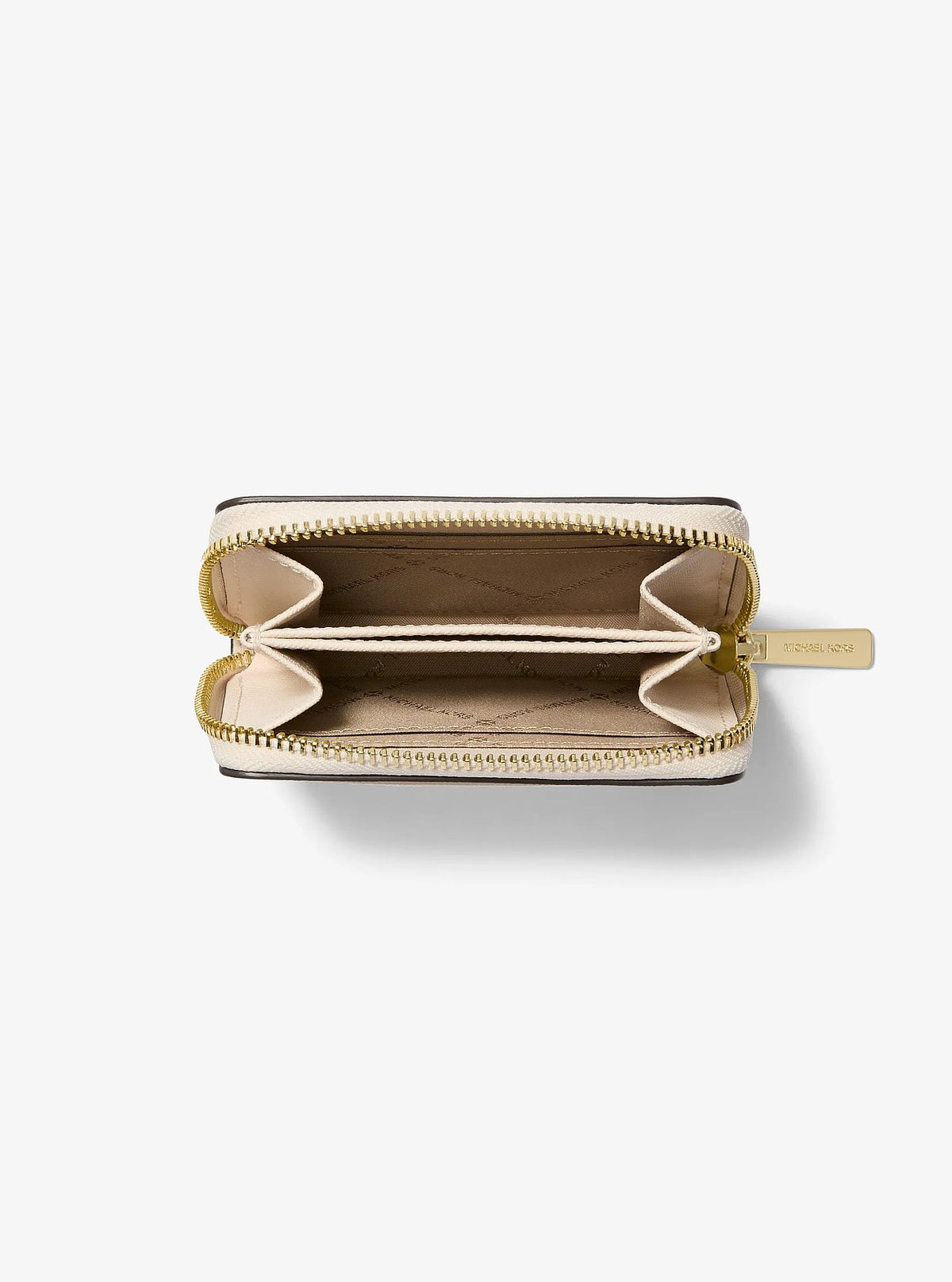 Billetera Michael Kors Jet Set Saffiano Leather Cream