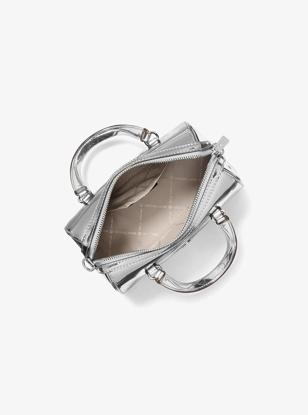 Cartera Michael Kors Patent Duffel Silver